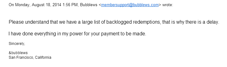 Bubblews scam