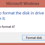 You need to format the disk in drive Fix 