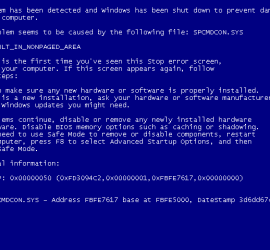 blue screen of death