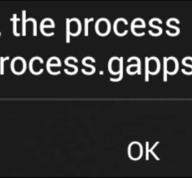 unfortunately the process com.google.process.gapps has stopped