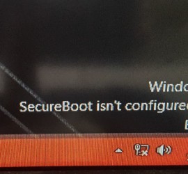 secure boot is not configured correctly