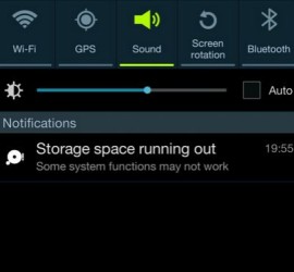 storage space running out