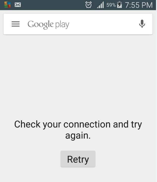 google play store no connection