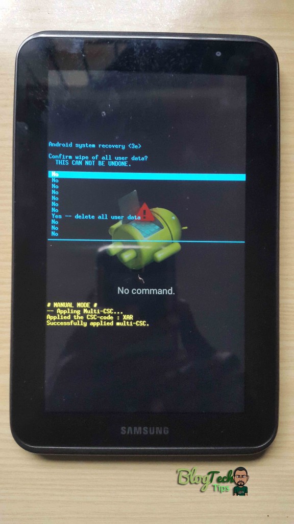 samsung galaxy tab 2 hard reset