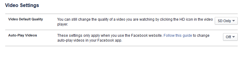 how to stop autoplay videos on facebook