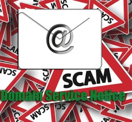 domain service notice scam