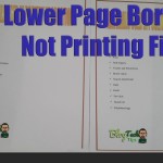 Page Borders are set Outside the Printable area Fix