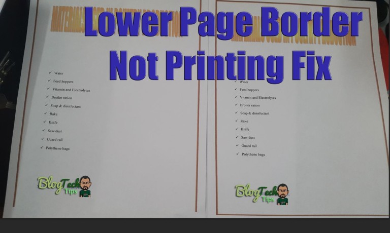 Page Borders are set Outside the Printable area Fix BlogTechTips