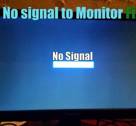 No Signal to Monitor