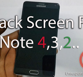 note 4 black screen