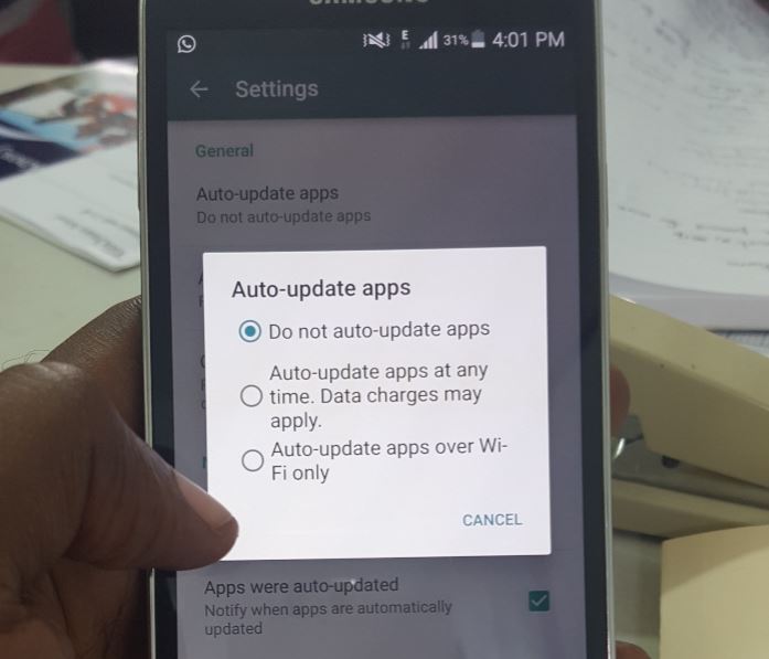 Android Disable Auto Update