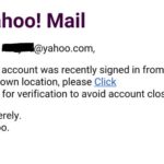 Signed in from Unknown Location eMail Scam
