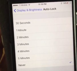 Change Auto Lock Screen Timeout for iPhone 7