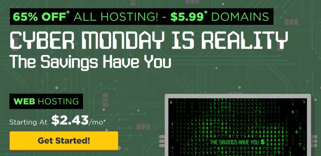 Cyber Monday HostGator Sale