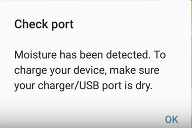 Galaxy S7 and S7 Edge moisture in charger port warning