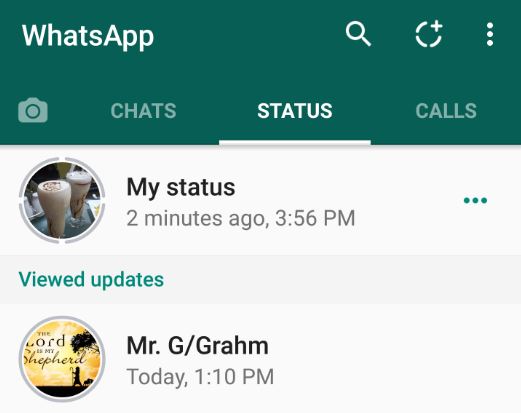WhatsApp new status feature Add multiple slides