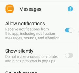 No Notification Alerts from Messaging app on Samsung Galaxy S8