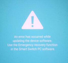 An Error Has Occurred While Updating The Device Software