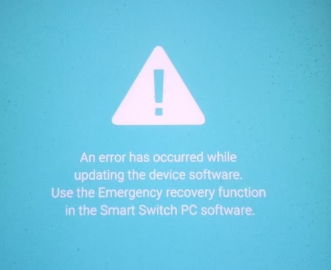 An Error Has Occurred While Updating The Device Software 