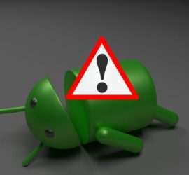 The Dead Android and Red Triangle Error Symbol on Android