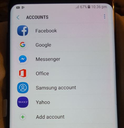 Add second Google account on Samsung Galaxy S8