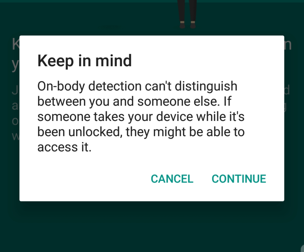 Samsung Galaxy screen goes black but doesn't lock