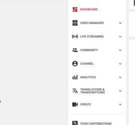 YouTube Sidebar Drop Down Menu not appearing