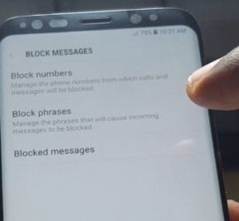 Galaxy S8 block Numbers and SMS