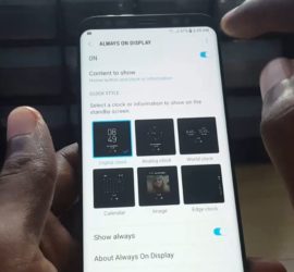 Change Always on display S8