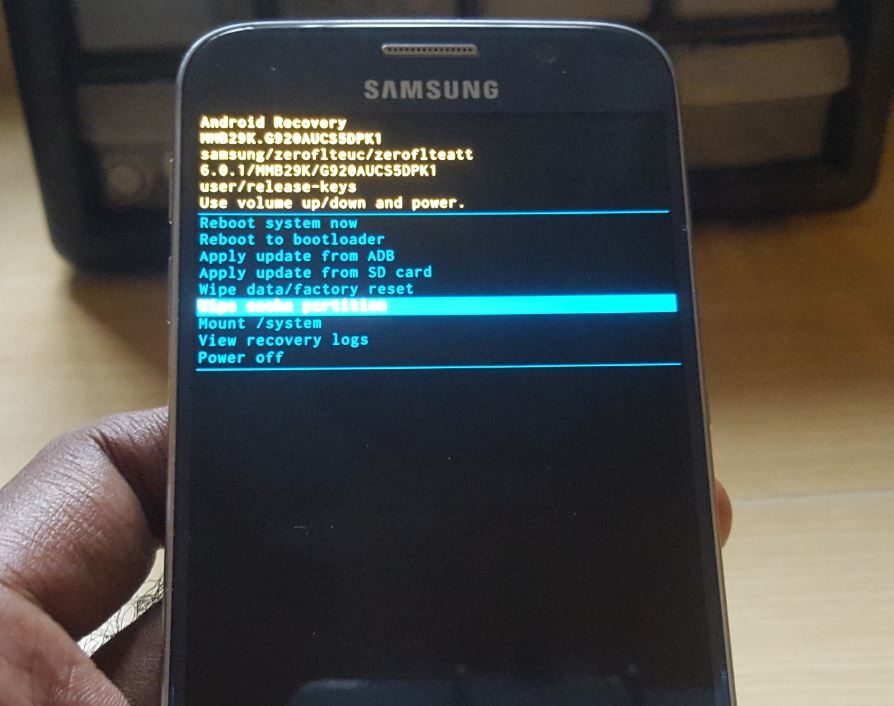samsung frozen screen