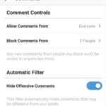 Instagram Control Who Comments on your Posts
