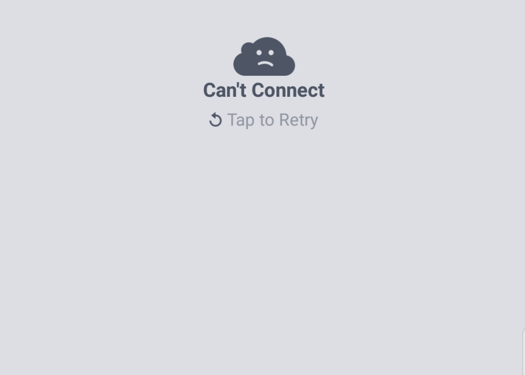 can't connect Tap to retry Facebook Fix