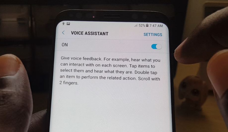 How to Disable TalkBack on a Samsung Galaxy S8