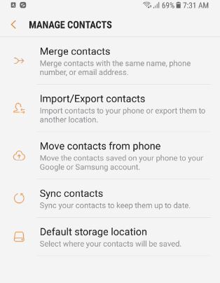 How to Merge Multiple Duplicate Contacts into one on Samsung Galaxy S8