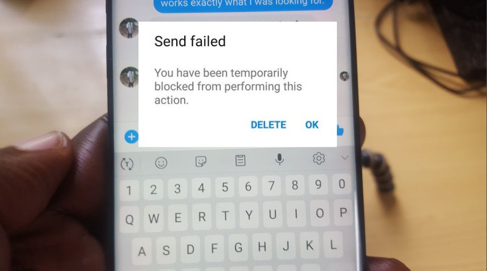 Fix Temporary sending SMS block in Facebook