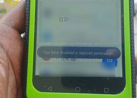 You have disabled a required permission