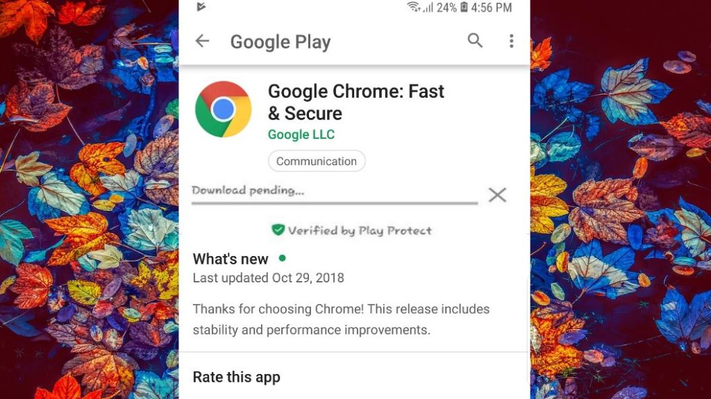 Download Pending Error in Google Play Store
