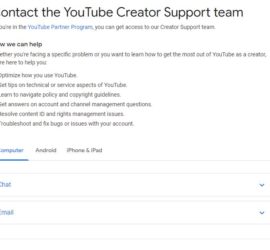 How to Contact YouTube Creator Support