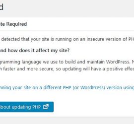 PHP update Required WordPress website on Hostgator