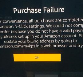 Purchase Failure Amazon Fire TV Solution