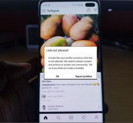 Instagram Link not Allowed