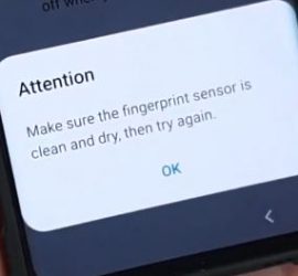 Attention Make sure Fingerprint sensor is clean and dry Galaxy S10