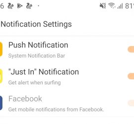 Stop UC Browser News Push Notifications