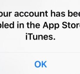 Your Account Has been disabled in the App Store and iTunes