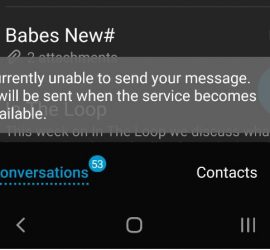 Currently Unable to send your message