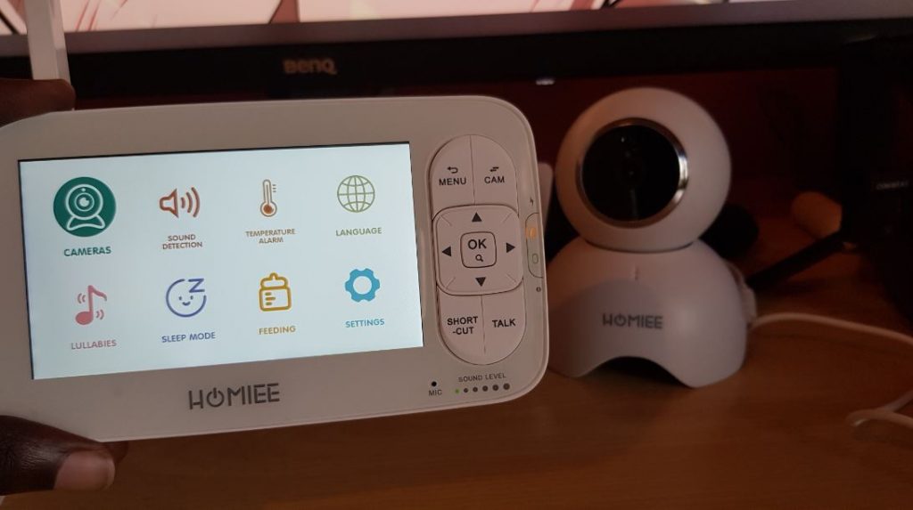 Homiee 720P HD Digital Color Video Baby Monitor with 5 Inch HD LCD