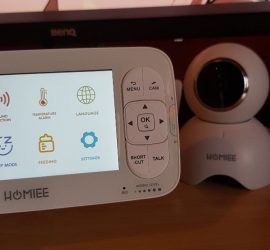 Homiee 720P HD Digital Color Video Baby Monitor with 5 Inch HD LCD