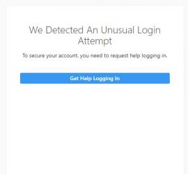 Instagram Suspicious Login Attempt issue