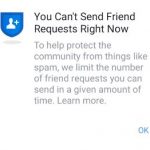 You can’t send friend request right now Facebook Issue Fix
