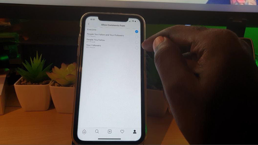 Control Who comments on Your Posts Instagram